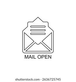 mail open icon , message icon
