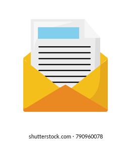 Mail open with letter
