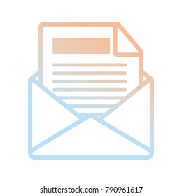 Mail open with letter