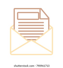 Mail open with letter