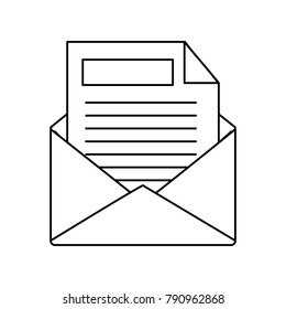 Mail open with letter