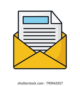 Mail open with letter