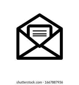 mail outline icon design. eps 10