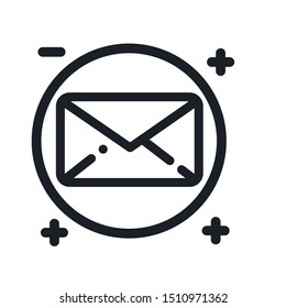 mail outline icon design vector