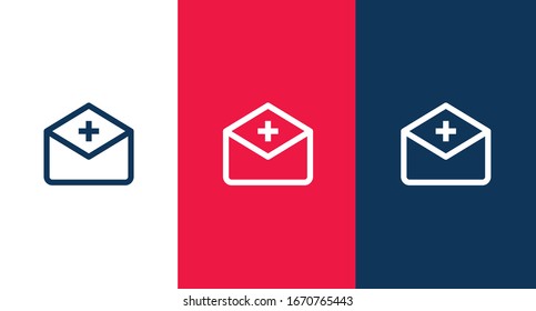 Mail outline icon for web and mobile