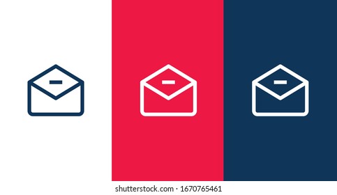 Mail outline icon for web and mobile