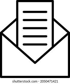 Diseño de icono de contorno de correo
