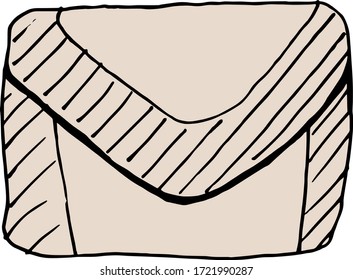 Mail paper envelope. Mail delivery service, new incoming message. Color flat vector illustration. Cartoon isolated on a white background.