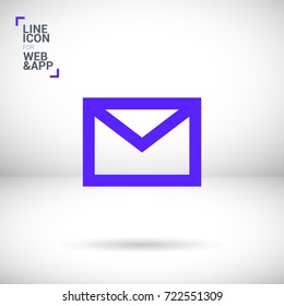 mail paper line vector icon