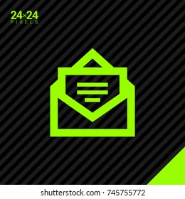 mail paper line vector icon