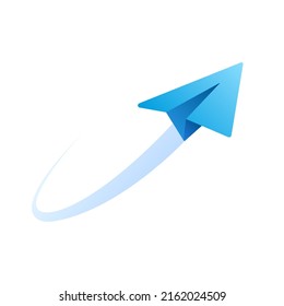 Mail Paper Plane Flat Design Icon