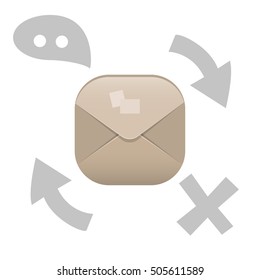 Mail parcel. Mail box. Letter
