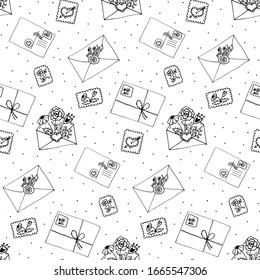 Mail patten letter post flower love