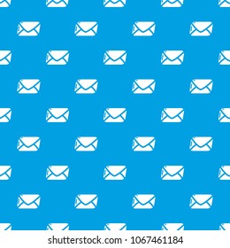 Mail pattern vector seamless blue repeat for any use
