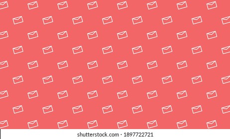 Mail Pattern Wallpaper. Mail Doodle Symbol. Love Letter Pattern.