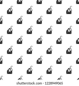 Mail phishing pattern seamless vector repeat for any web design