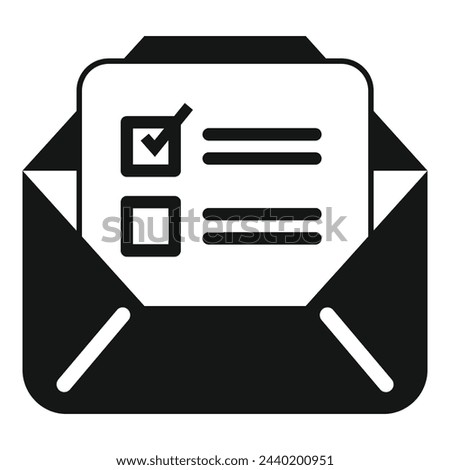 Mail polling booth icon simple vector. People vote. Machine talking report