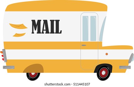Mail post delivery truck van