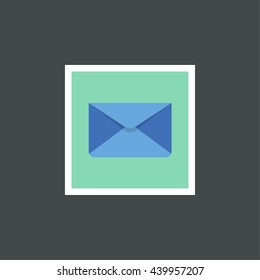 Mail post Icon - Flat Design