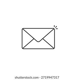 Ilustração do ícone da postagem de email para mensagens da caixa de entrada e contato comercial