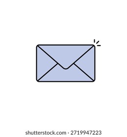 Ícone de ilustração de postagem de email para design de interface de comunicação de mensagens de email