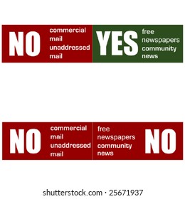 Mail preference stickers