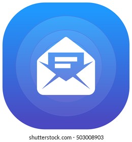 Mail Purple - blue circular UI/UX App Icon / Logo Design