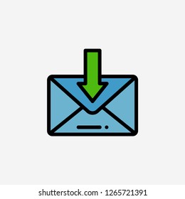 Mail receive line icon. Simple element illustration. Mail receive concept outline symbol design. Can be used for web and mobile UI/UX . Modern vector style.modern vector style.