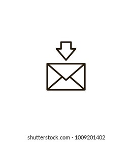 mail recevie icon. sign design