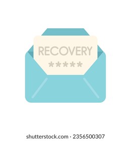 Mail recovery icon flat vector. Ui page. Web log isolated