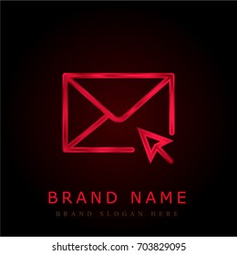 Mail red chromium metallic logo