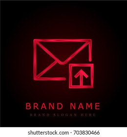 Mail red chromium metallic logo
