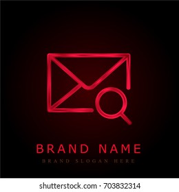 Mail red chromium metallic logo