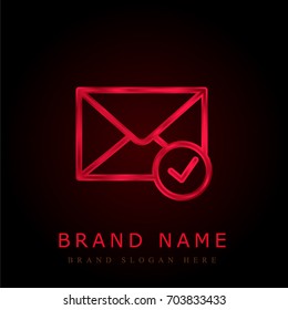 Mail red chromium metallic logo