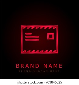 Mail red chromium metallic logo