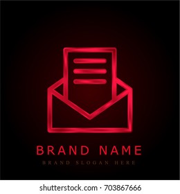 Mail red chromium metallic logo