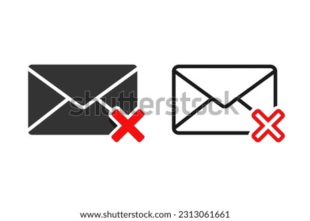 Mail reject icon. Illustration vector