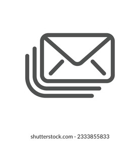 Mail related icon outline and linear vector.