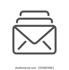 Mail related icon outline and linear vector.