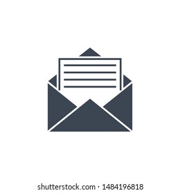 Mail related vector glyph icon. Isolated on white background. Vector illustration.