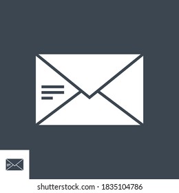 Mail Related Vector Glyph Icon. Isolated on Black Background. Vector Illustration.