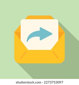 Mail report icon flat vector. Analysis chart. Document data