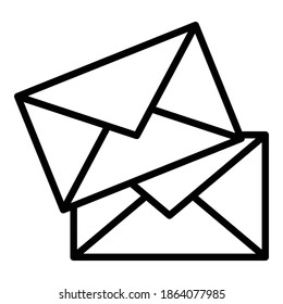 Icono de informe de correo. Icono de vector de informe de correo de esquema para diseño web aislado en fondo blanco