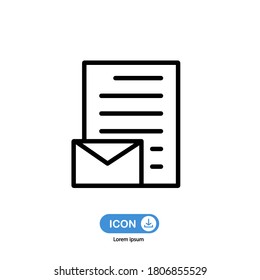 mail report icon vector isolated on white background.