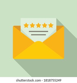 Mail reputation icon. Flat illustration of mail reputation vector icon for web design