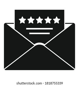 Icono de reputación de correo. Ilustración simple del icono del vector de reputación de correo para el diseño web aislado en fondo blanco