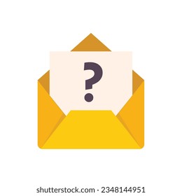 Mail request icon flat vector. Online form. File service isolated