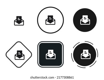 Icon-Set für die Mail-Überprüfung. Icon-Vektorgrafik der Website. für Computer und mobile