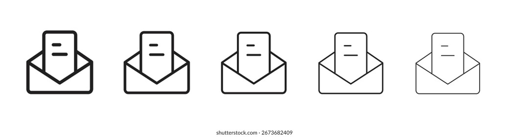 Icono de revisión de correo Ilustración vectorial aislada
