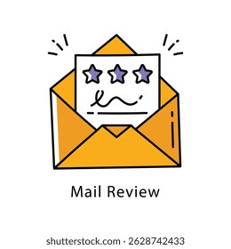 Icono de estilo de contorno relleno del Vector de revisión de correo. Archivo Eps 10